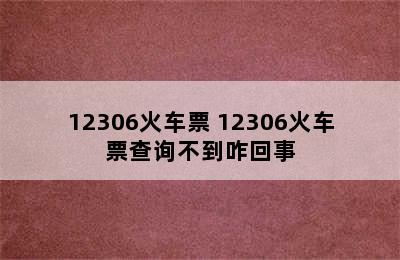 12306火车票 12306火车票查询不到咋回事